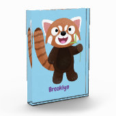 Niedliche Abbildung eines roten Panda-Cartoon Fotoblock (Links)