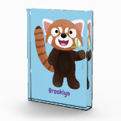 Niedliche Abbildung eines roten Panda-Cartoon Fotoblock (Rechts)