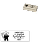Niedliche Abbildung eines roten Panda-Cartoon Gummistempel (Stempel)