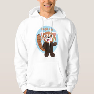 Niedliche Abbildung eines roten Panda-Cartoon Hoodie