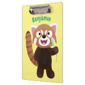 Niedliche Abbildung eines roten Panda-Cartoon Klemmbrett (Links)