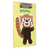 Niedliche Abbildung eines roten Panda-Cartoon Klemmbrett (Rechts)