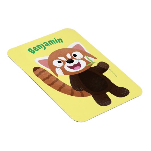 Niedliche Abbildung eines roten Panda-Cartoon Magnet (Rechte Seite)