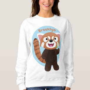 Niedliche Abbildung eines roten Panda-Cartoon Sweatshirt