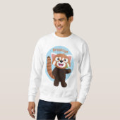 Niedliche Abbildung eines roten Panda-Cartoon Sweatshirt (Vorne ganz)