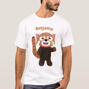 Niedliche Abbildung eines roten Panda-Cartoon T-Shirt