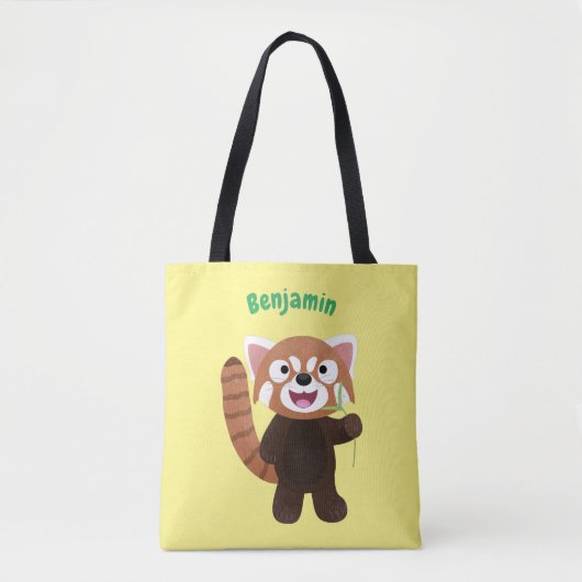 Niedliche Abbildung eines roten Panda-Cartoon Tasche (Vorderseite)
