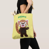 Niedliche Abbildung eines roten Panda-Cartoon Tasche (Von Nahem)