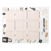 Niedliche Abbildung Null Lebensmittelgeschäft Notizblock (Vorderseite)