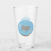 Niedliche Abbildung von Mantarochen und Blasen Car Glas (Vorderseite)