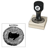 Niedliche Abbildung von Mantarochen und Blasen Car Gummistempel (Stempel)