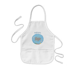 Niedliche Abbildung von Mantarochen und Blasen Car Kinderschürze