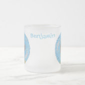 Niedliche Abbildung von Mantarochen und Blasen Car Mattglastasse (Mittel)