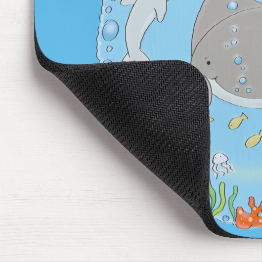 Niedliche Abbildung von Mantarochen und Blasen Car Mousepad (Ecke)