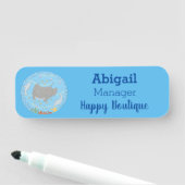 Niedliche Abbildung von Mantarochen und Blasen Car Namensschild (Beispiel)