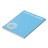 Niedliche Abbildung von Mantarochen und Blasen Car Notizblock (Rotiert)