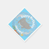 Niedliche Abbildung von Mantarochen und Blasen Car Serviette (Ecke)