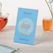 Niedliche Abbildung von Mantarochen und Blasen Car Sockelschild (In SItu)