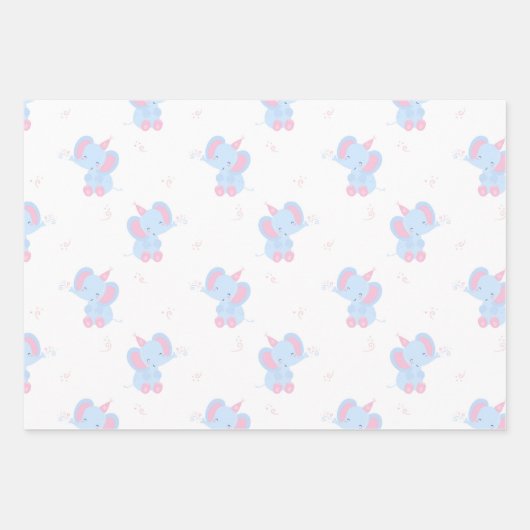 Niedliche ABC Alphabet Muster Pastel Baby Dusche Geschenkpapier Set (Vorderseite 3)