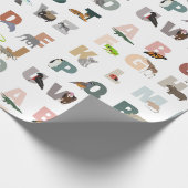 Niedliche ABC-Tiere Geschenkpapier (Ecke)