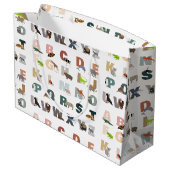 Niedliche ABC-Tiere Große Geschenktüte (Rückseite Schrägansicht)
