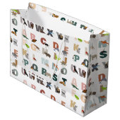 Niedliche ABC-Tiere Große Geschenktüte (Vorderseite Schrägansicht)