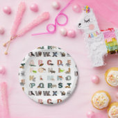 Niedliche ABC-Tiere Pappteller (Party)