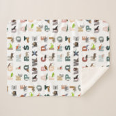 Niedliche ABC-Tiere Sherpadecke (Vorderseite (Horizontal))