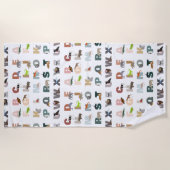 Niedliche ABC-Tiere Strandtuch (Vorderseite)