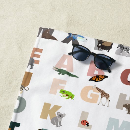 Niedliche ABC-Tiere Strandtuch (Beispiel)