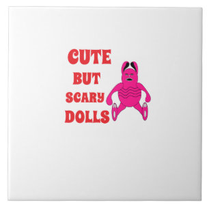 Niedliche, aber beängstigende Puppen Fliese