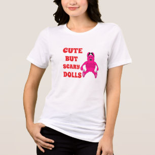 Niedliche, aber beängstigende Puppen Tri-Blend Shirt