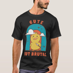 Niedliche, aber brutal Niedliche Ente mit Knife T-Shirt