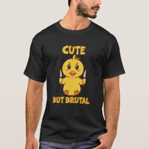 Niedliche, aber brutal Niedliche Ente mit Knife T-Shirt