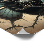 Niedliche, aber cremefarbene Vampirschmetterling m Poster (Ecke)