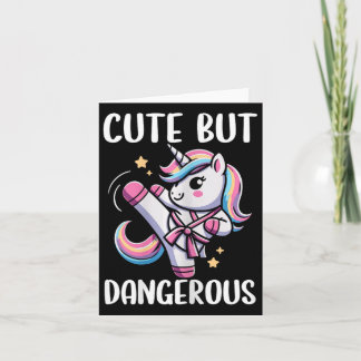 Niedliche, aber gefährliche Unicorn Karate Girl Ta Karte