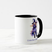 Niedliche, aber gerissene Schwarze Katze Halloween Tasse (VorderseiteRechts)