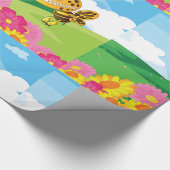 Niedliche, aber graue Monsterbiene in einer Blume Geschenkpapier