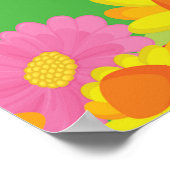 Niedliche, aber graue Monsterbiene in einer Blume Poster (Ecke)