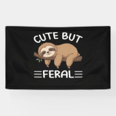 niedliche, aber wilde, lustige Schlampe für Tierfr Banner (Horizontal)