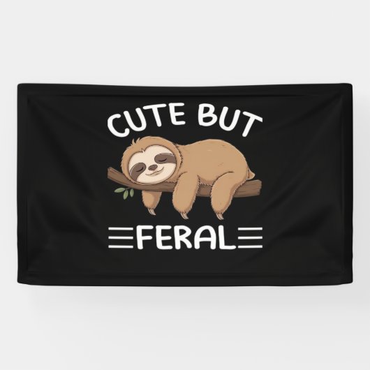 niedliche, aber wilde, lustige Schlampe für Tierfr Banner (Horizontal)