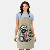 Niedliche aber Wilde Weihnachten Raccoon Süße Tier Schürze (Getragen)