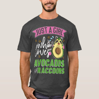 Niedliche Abfallpanda nur ein Mädchen, das Avocado T-Shirt