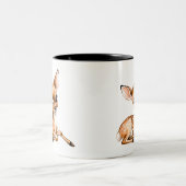 Niedliche Abkühlung, Hirschgeschenk, Zweifarbige Tasse (Mittel)