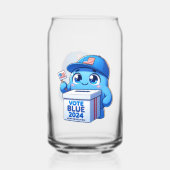 Niedliche Abstimmung Blue 2024 Präsidentschaftswah Dosenglas (Rückseite)