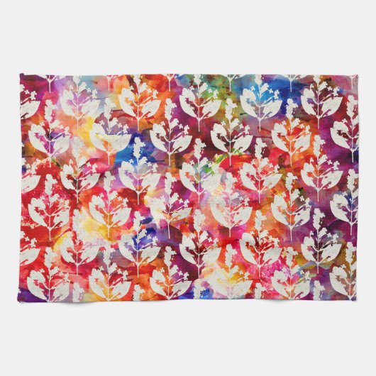 Niedliche abstrakte Blätter Küchentuch (Horizontal)
