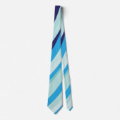 Niedliche Abstrakte blaue Streifen Muster Niedlich Krawatte (Vorderseite)