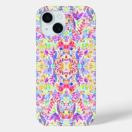 Niedliche abstrakte Blume Case-Mate iPhone Hülle (Rückseite)