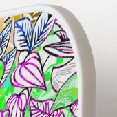 Niedliche abstrakte Blume Gepäckanhänger Pickleball Schläger (Linke Seite)