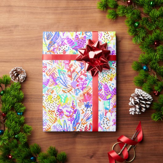 Niedliche abstrakte Blume Geschenkpapier (Feiertagsgeschenk)